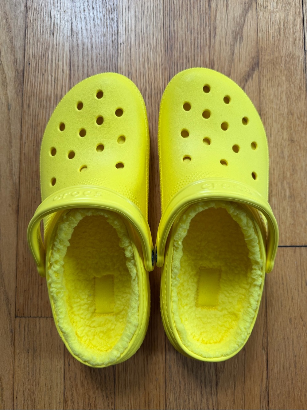 Men’s Yellow Fleece-Lined Clog Shoes